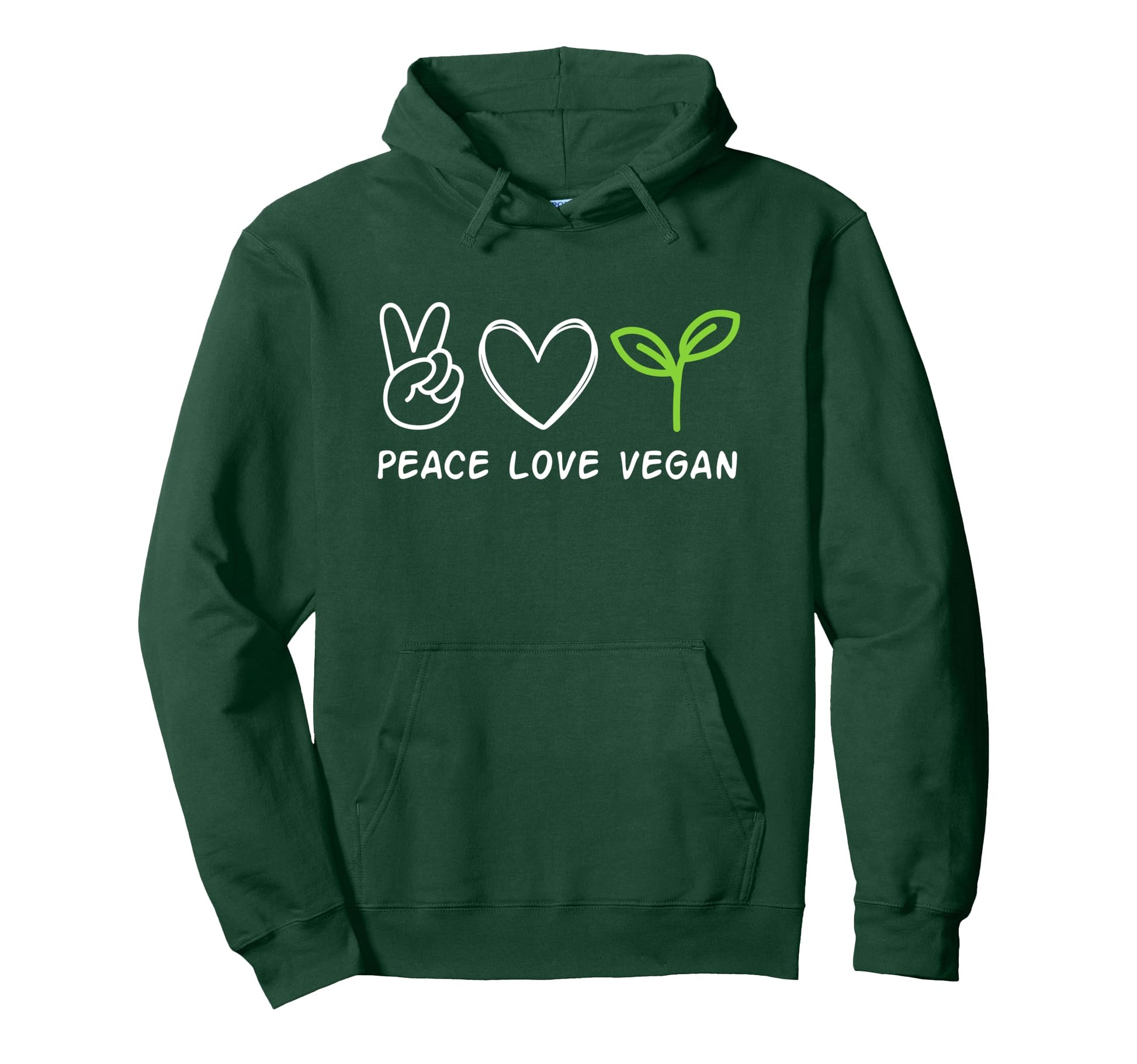 Vegan Peace Love Vegan Activism Veggies Hoodie - Streetwear Style Unisex - T-Shirt, Sweatshirt, Hoodie
