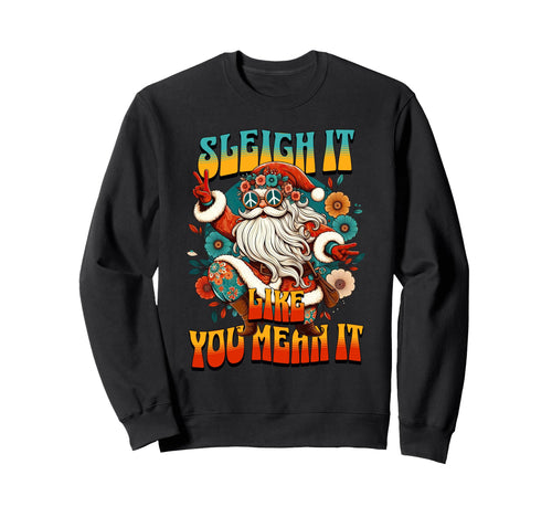 Groovy Gypsy Santa Boho Hippie Sweatshirt - Casual Everyday Wear for Adults - T-Shirt, Sweatshirt, Hoodie