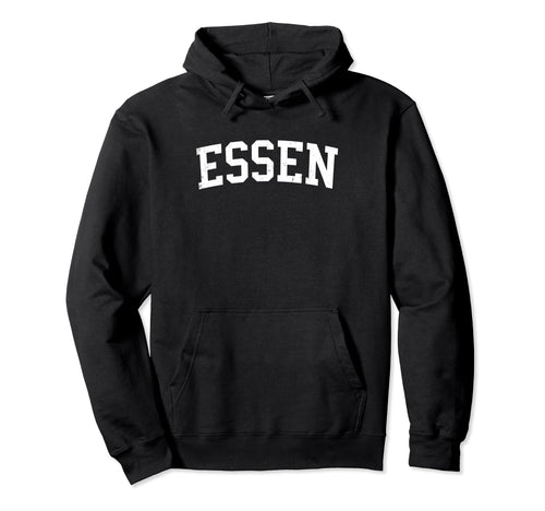 Essen Germany Distressed White Varsity Hoodie - Minimalist Print Unisex - T-Shirt, Sweatshirt, Hoodie