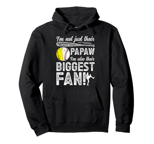 Their Biggest Fan Softball Baseball Hoodie - Minimalist Print Men Women - T-Shirt, Sweatshirt, Hoodie