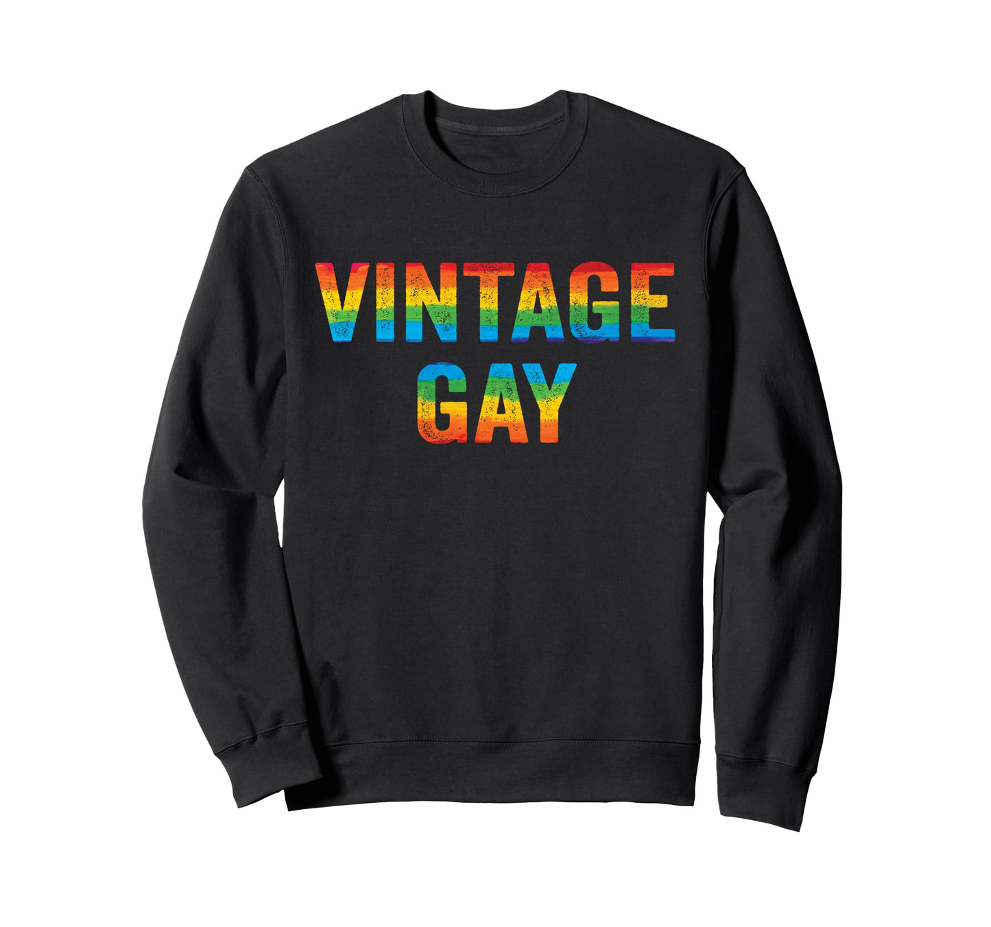 Gay Rainbow Lgbtq Distressed Lgbt Gay Sweatshirt - Custom Art Print Unisex - T-Shirt, Sweatshirt, Hoodie