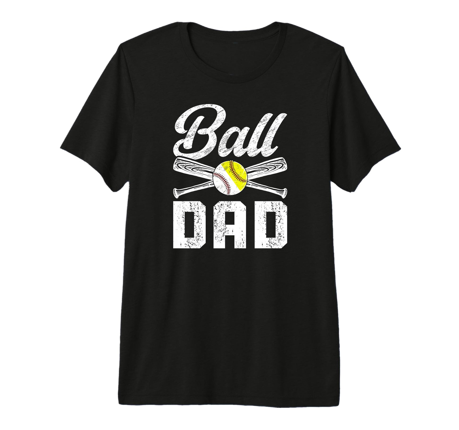 Mens Ball Dad Softball Baseball Dad T-Shirt - Aesthetic Graphic for Adults - T-Shirt, Sweatshirt, Hoodie