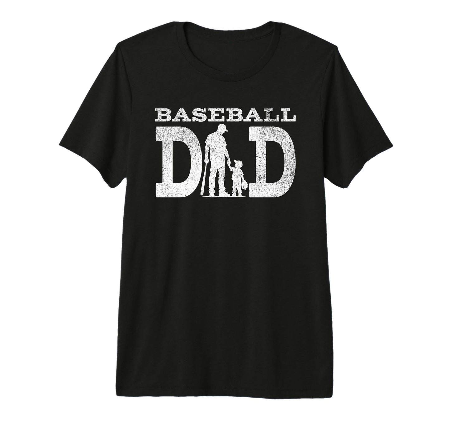 Baseball Dad Game Day Tri Blend T-Shirt - Custom Art Print Unisex - T-Shirt, Sweatshirt, Hoodie
