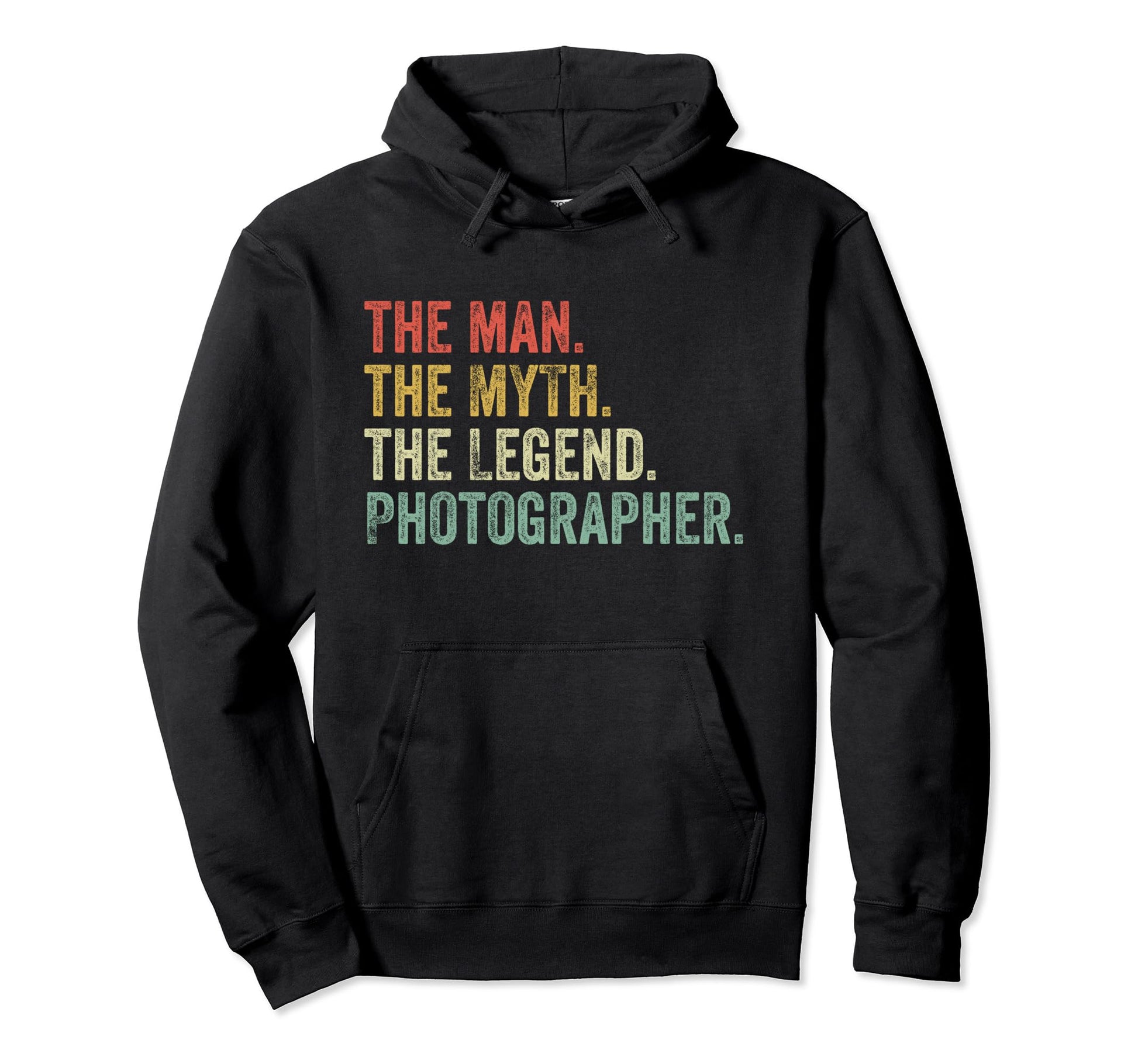 Myth Legend Photographer Dad Camera Hoodie - Casual Everyday Wear Unisex - T-Shirt, Sweatshirt, Hoodie