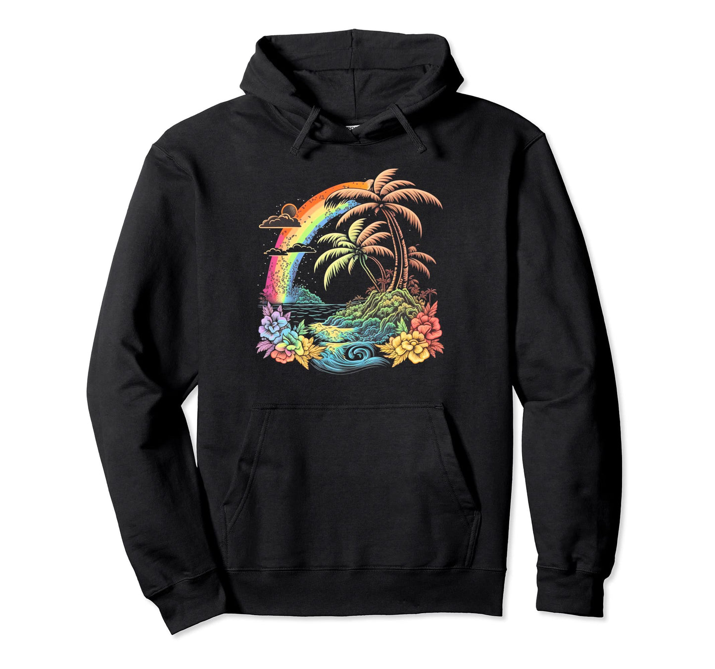 Palm Tree 60S Surf 80S Beach Island Hoodie - Aesthetic Graphic Men Women - T-Shirt, Sweatshirt, Hoodie