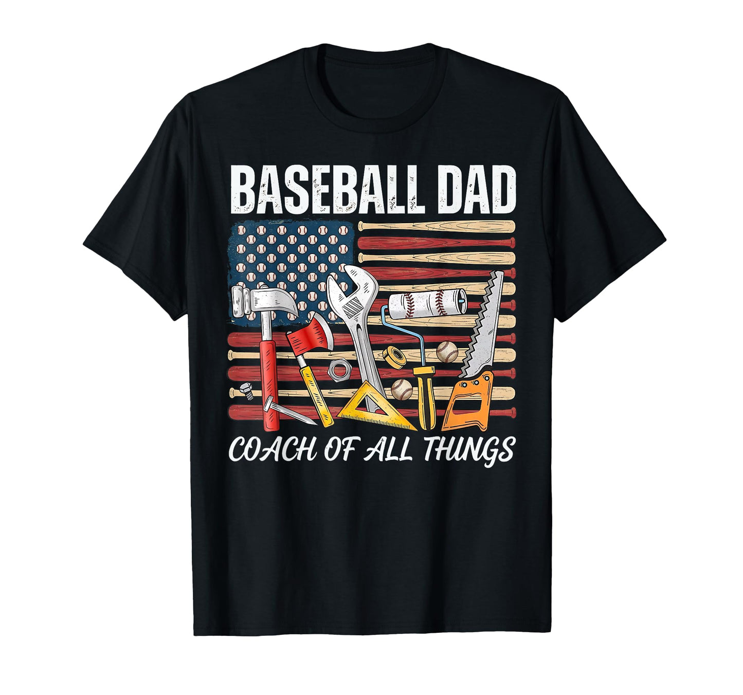 Baseball Handyman Dad Coach Fix Things T-Shirt - Fun Novelty Design Unisex - T-Shirt, Sweatshirt, Hoodie