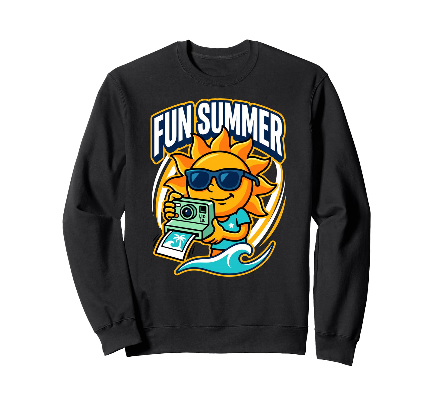 Fun Summer Sun Beach Vacation Sweatshirt - Minimalist Print Men Women - T-Shirt, Sweatshirt, Hoodie