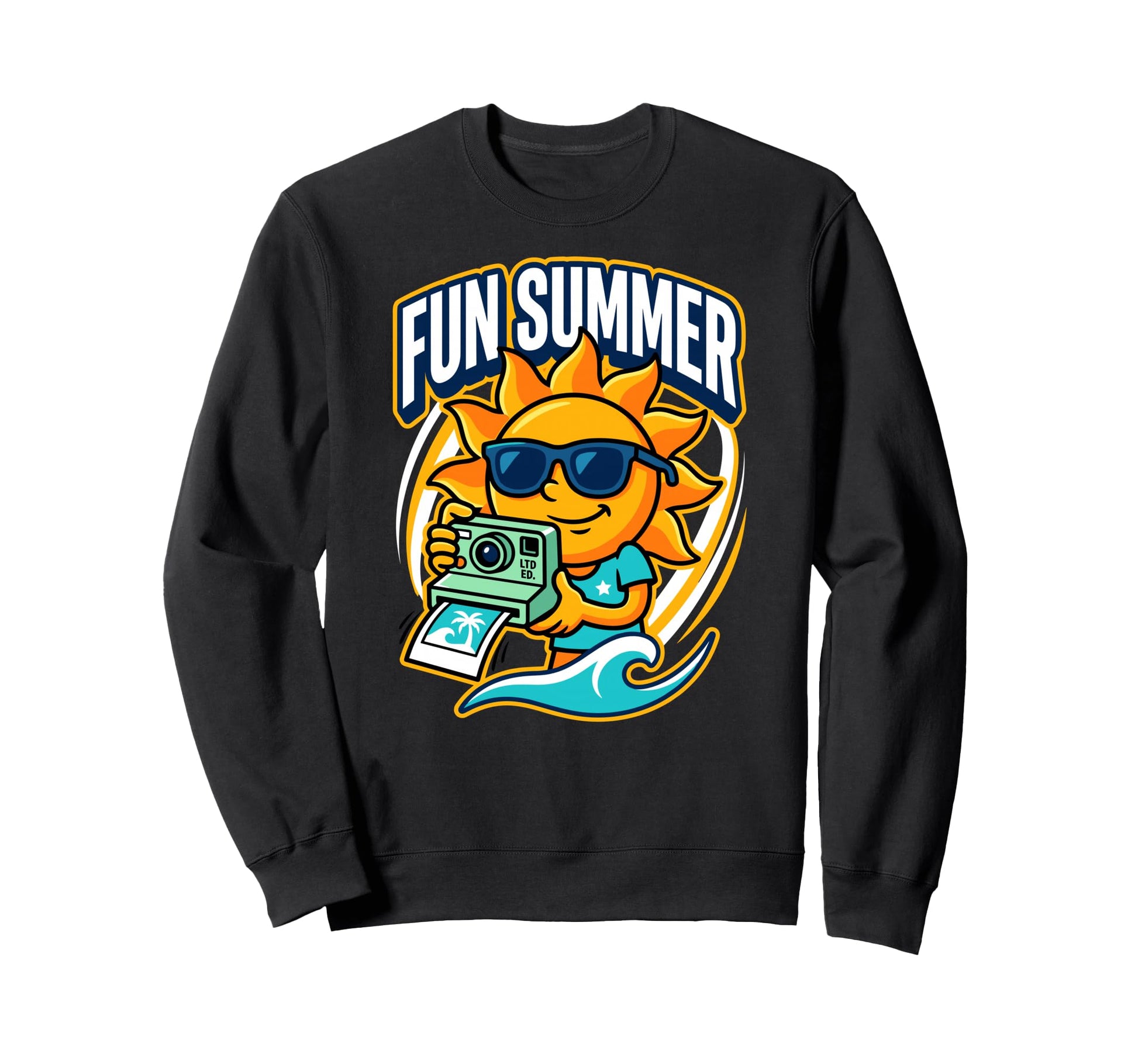 Fun Summer Sun Beach Vacation Sweatshirt - Minimalist Print Men Women - T-Shirt, Sweatshirt, Hoodie