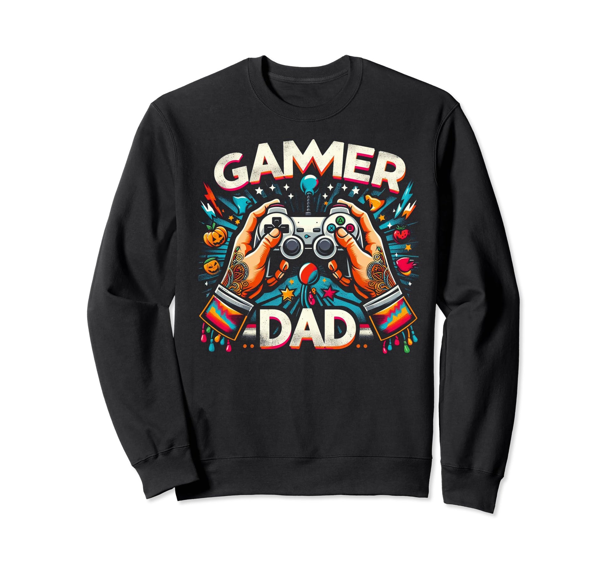 Gamer Dad Game Controller Gaming Video Sweatshirt - Novelty Apparel Unisex - T-Shirt, Sweatshirt, Hoodie