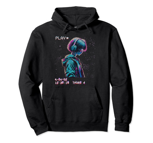 Synthwave Vaporwave Aesthetic Sad Hoodie - Aesthetic Graphic Men Women - T-Shirt, Sweatshirt, Hoodie