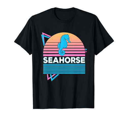 Seahorse Vaporwave Aesthetic T-Shirt - Fun Novelty Design for Adults - T-Shirt, Sweatshirt, Hoodie