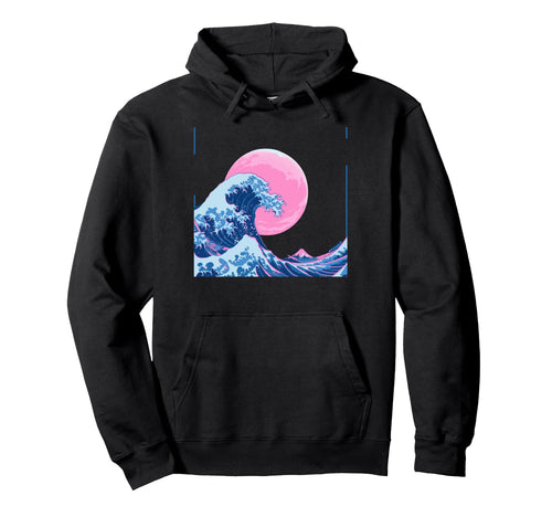 Japanese Wave Vaporwave Aesthetic Sunset Art Hoodie - Unique Graphic Unisex - T-Shirt, Sweatshirt, Hoodie