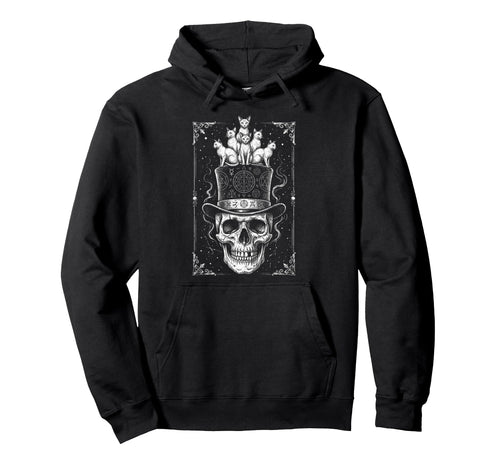 Skull Cat Skeleton Kitty Kitten Hoodie - Casual Everyday Wear for Adults - T-Shirt, Sweatshirt, Hoodie