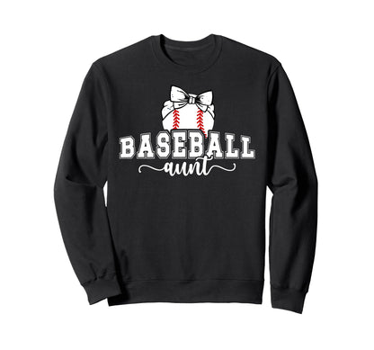 Baseball Aunt Proud Aunt Baseball Sweatshirt - Novelty Apparel for Adults - T-Shirt, Sweatshirt, Hoodie