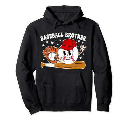 Baseball Brother Baseball Players Hoodie - Fun Novelty Design Unisex - T-Shirt, Sweatshirt, Hoodie
