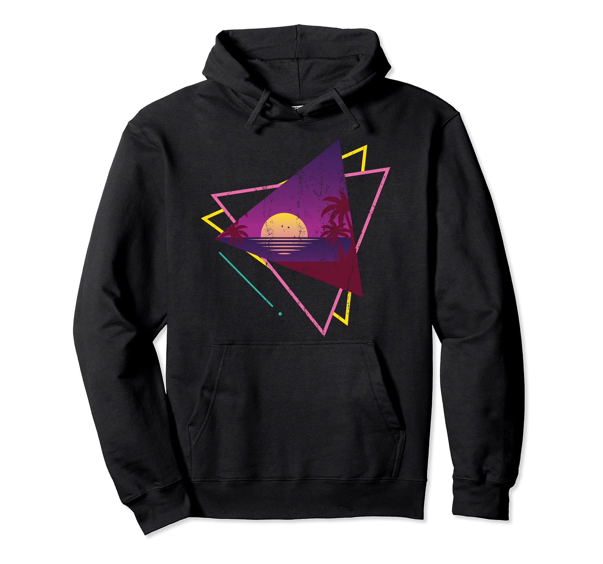 Tropical Sunset 90S Art Vaporwave Hoodie - Unique Graphic Men Women - T-Shirt, Sweatshirt, Hoodie