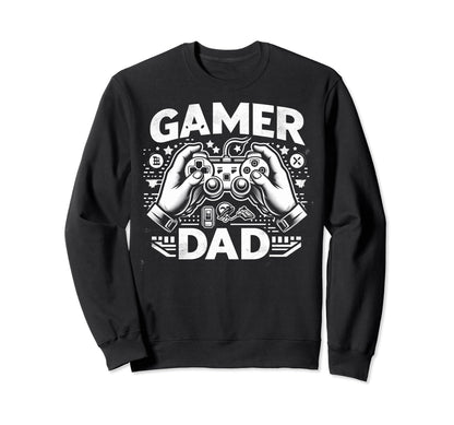 Gamer Dad Game Controller Gaming Sweatshirt - Custom Art Print Men Women - T-Shirt, Sweatshirt, Hoodie