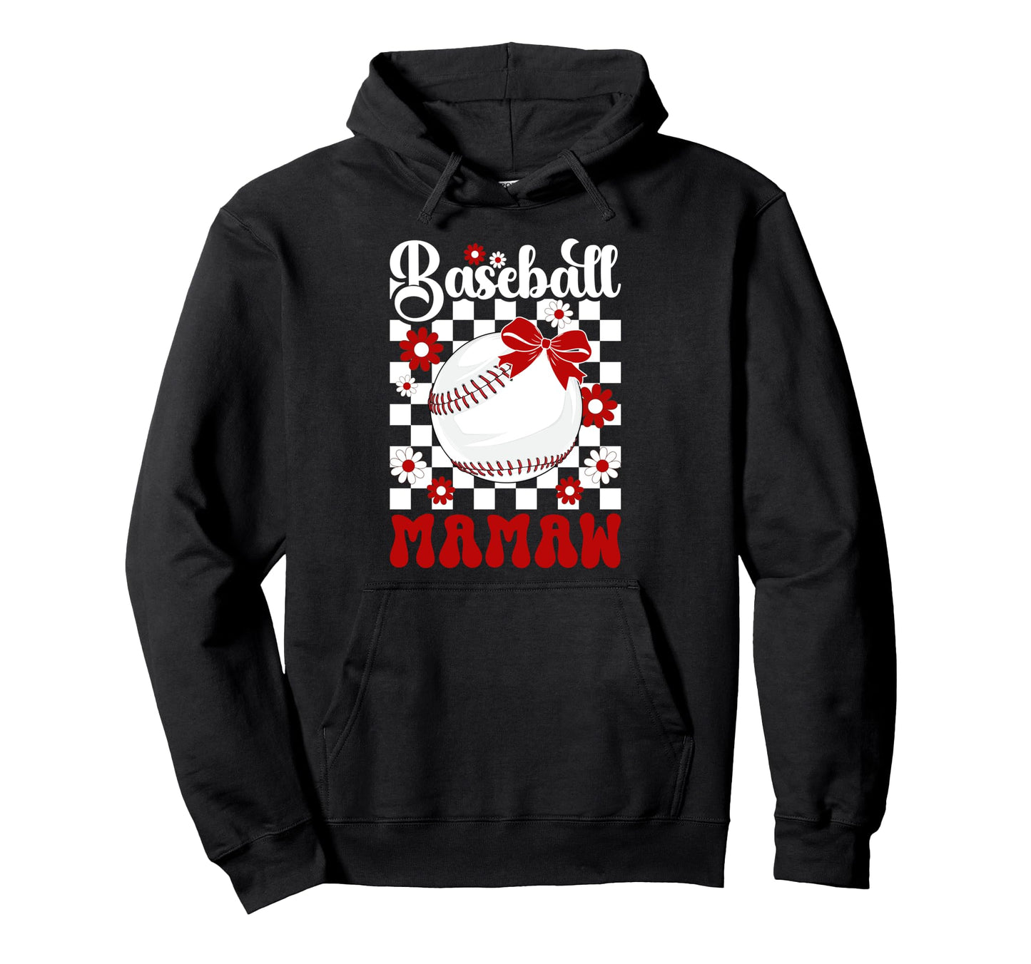 Baseball Mamaw Groovy Mamaw Baseball Hoodie - Graphic Print for Adults - T-Shirt, Sweatshirt, Hoodie