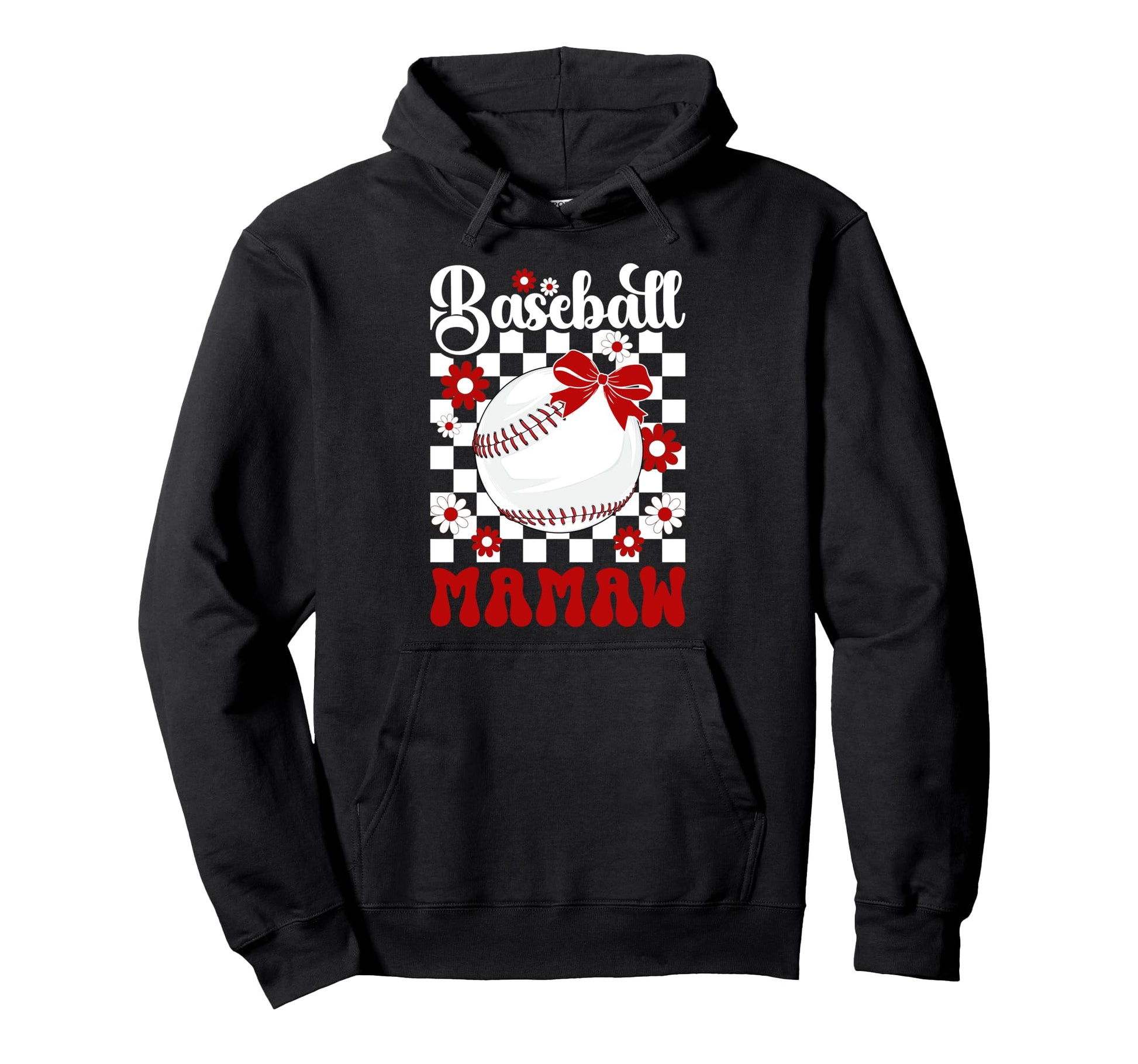 Baseball Mamaw Groovy Mamaw Baseball Hoodie - Graphic Print for Adults - T-Shirt, Sweatshirt, Hoodie