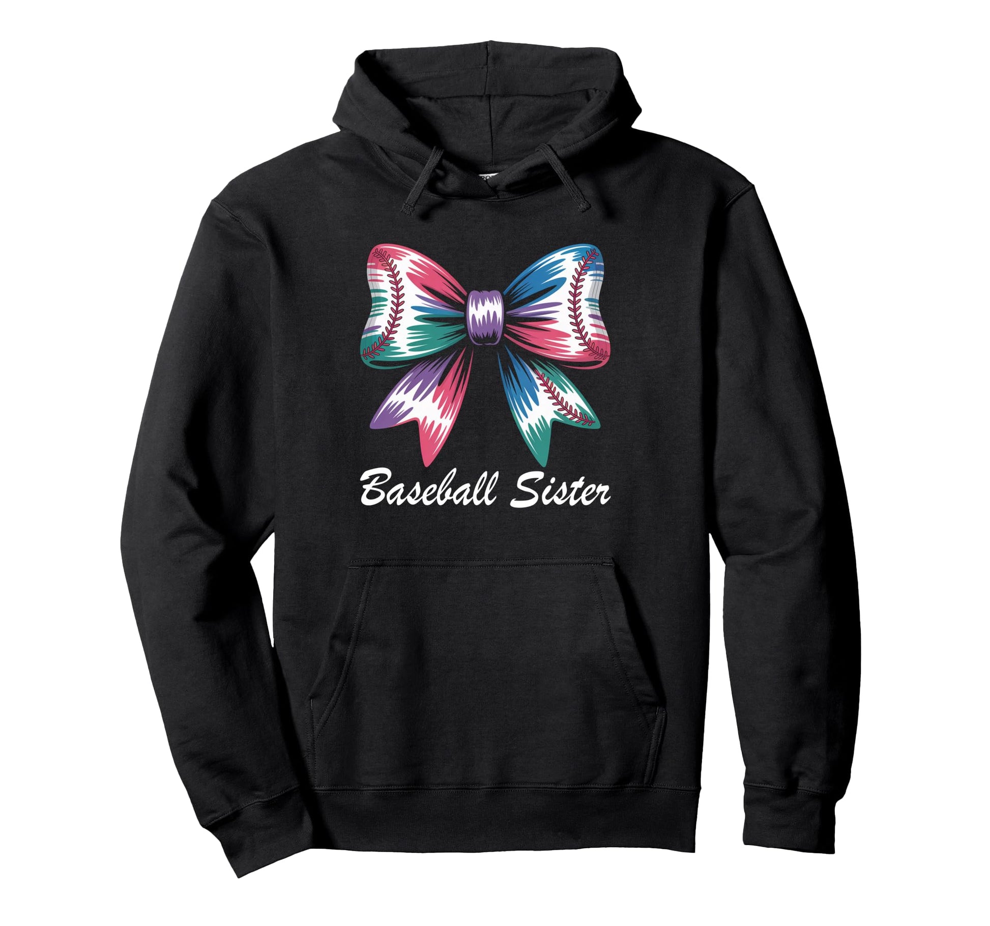 Baseball Sister Coquette Bow Biggest Hoodie - Trendy Graphic for Adults - T-Shirt, Sweatshirt, Hoodie