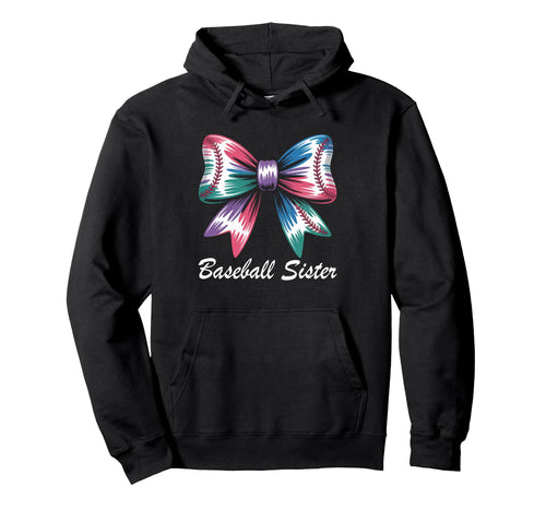Baseball Sister Coquette Bow Biggest Hoodie - Trendy Graphic for Adults - T-Shirt, Sweatshirt, Hoodie