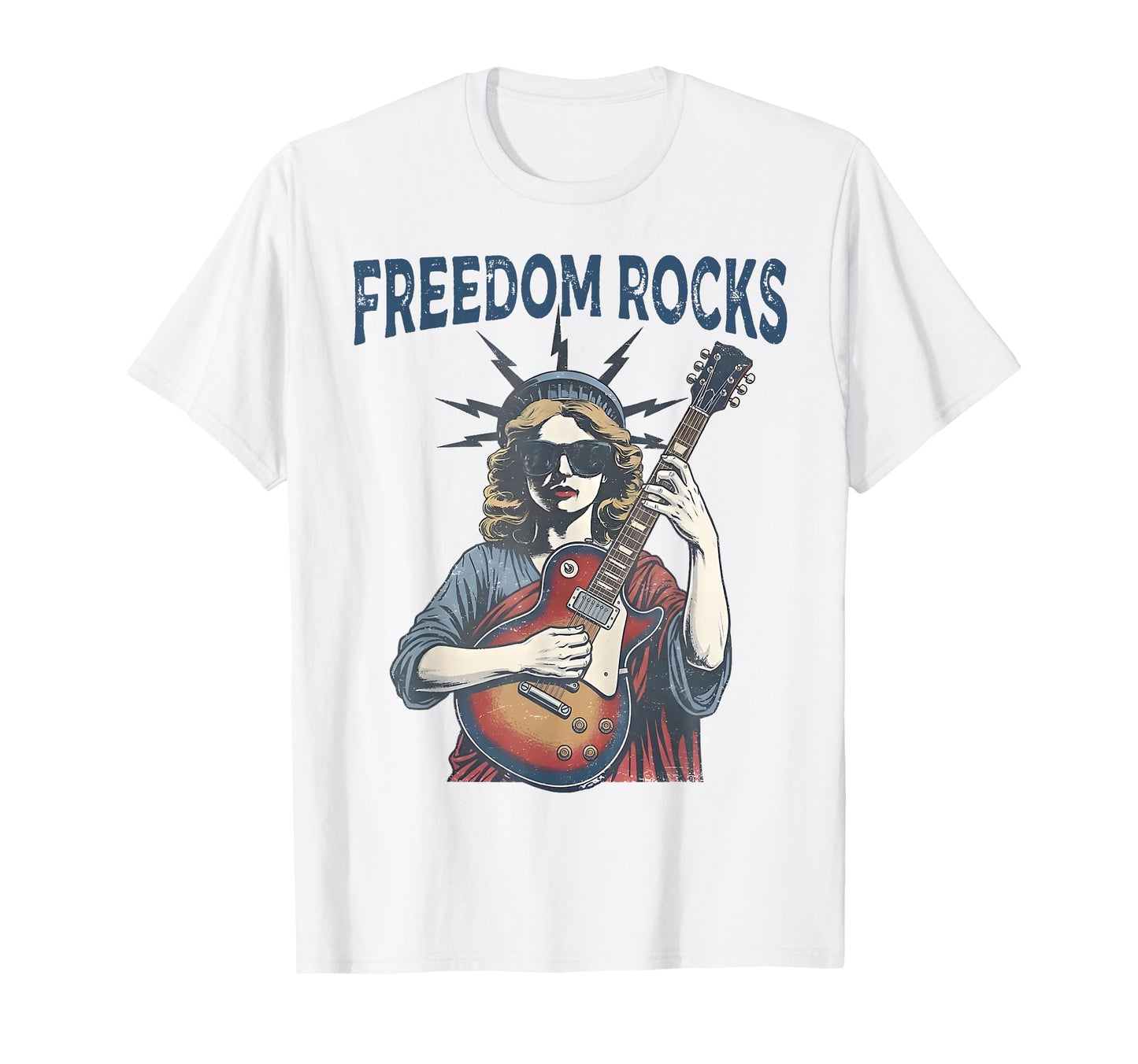 Freedom Rocks Statue Liberty T-Shirt - Casual Everyday Wear for Adults - T-Shirt, Sweatshirt, Hoodie