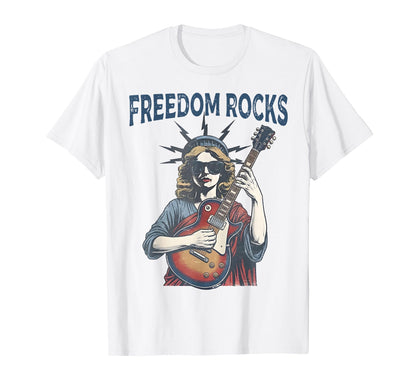 Freedom Rocks Statue Liberty T-Shirt - Casual Everyday Wear for Adults - T-Shirt, Sweatshirt, Hoodie