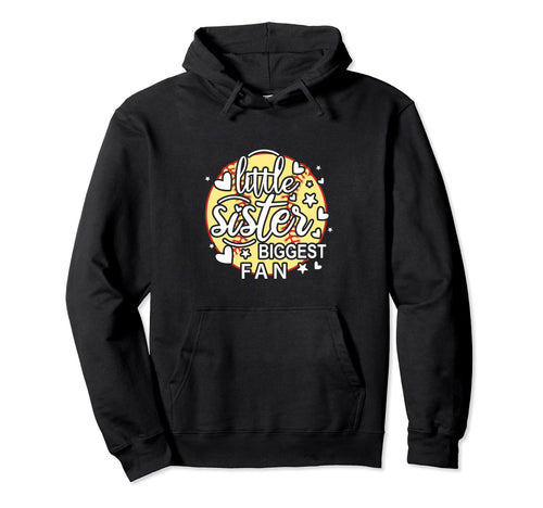 Little Sister Biggest Fan Yellow Hoodie - Streetwear Style Men Women - T-Shirt, Sweatshirt, Hoodie