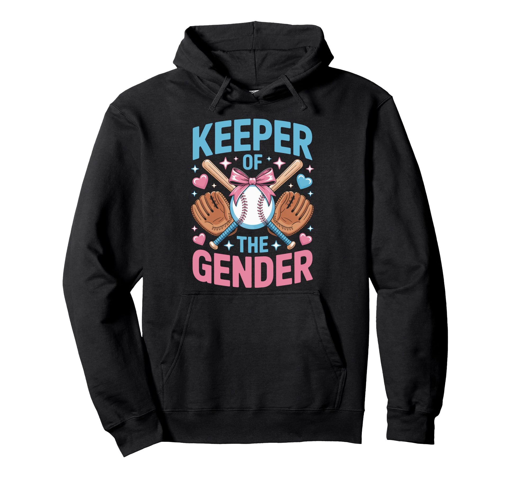 Baseball Reveal Keeper Gender Hoodie - Fun Novelty Design for Adults - T-Shirt, Sweatshirt, Hoodie