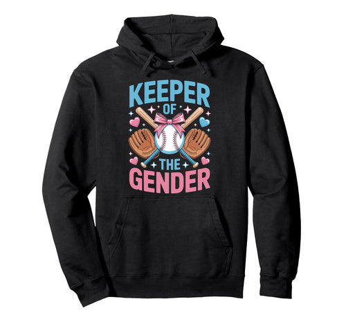 Baseball Reveal Keeper Gender Hoodie - Fun Novelty Design for Adults - T-Shirt, Sweatshirt, Hoodie