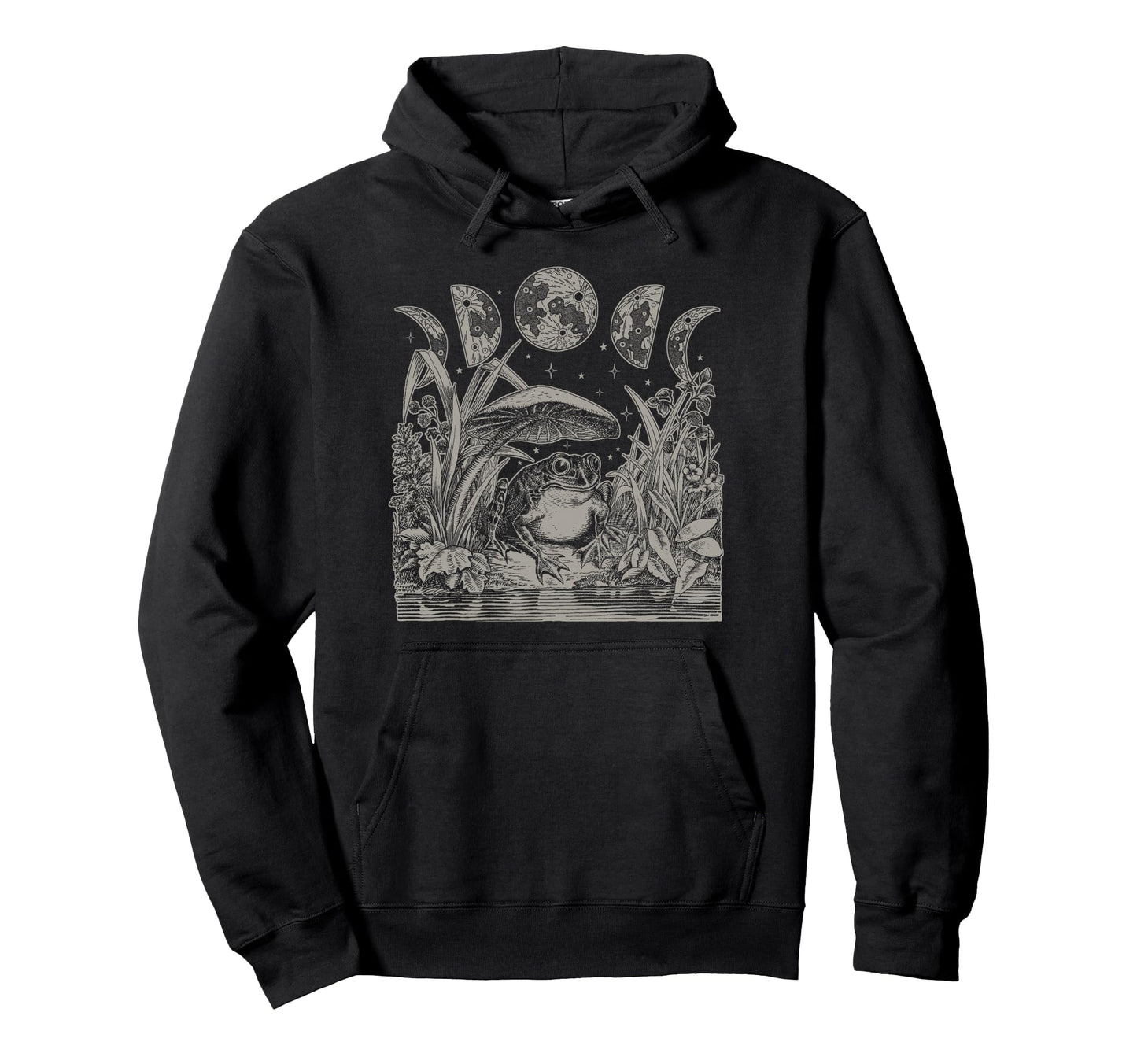 Whimsy Goth Fairycore Grunge Frog Hoodie - Unique Graphic for Adults - T-Shirt, Sweatshirt, Hoodie