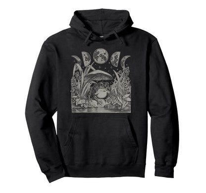 Whimsy Goth Fairycore Grunge Frog Hoodie - Unique Graphic for Adults - T-Shirt, Sweatshirt, Hoodie