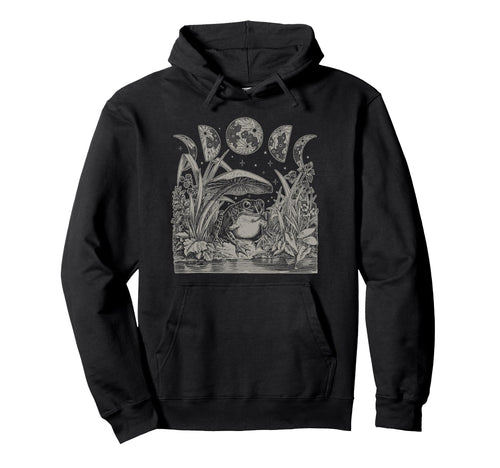 Whimsy Goth Fairycore Grunge Frog Hoodie - Unique Graphic for Adults - T-Shirt, Sweatshirt, Hoodie