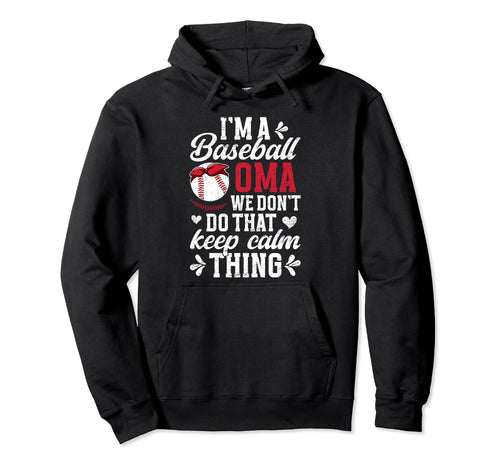 Im Baseball Oma Grandma Oma Baseball Hoodie - Minimalist Print Men Women - T-Shirt, Sweatshirt, Hoodie