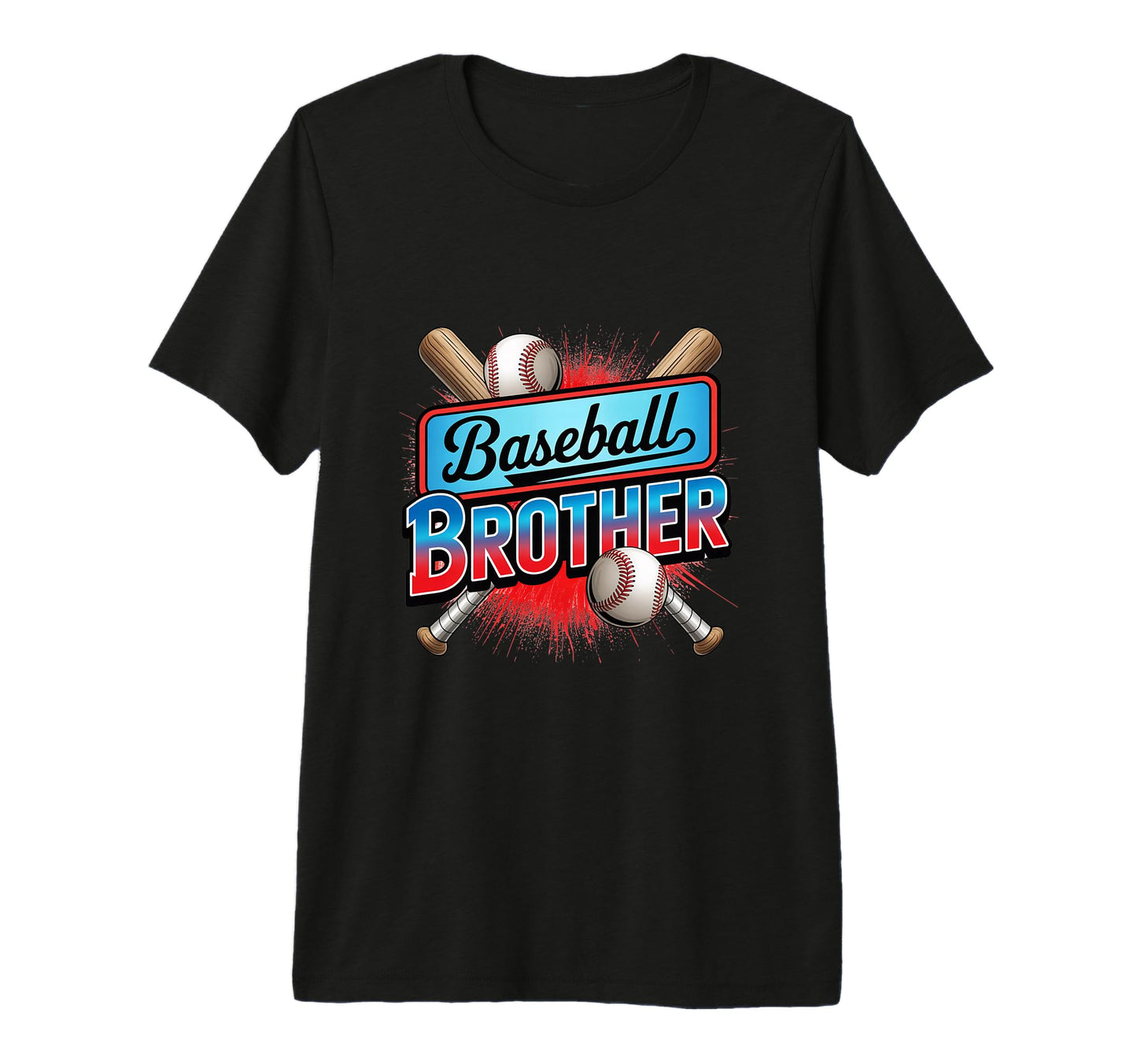 Baseball Brother Bats And Balls Tri Blend T-Shirt - Graphic Print Men Women - T-Shirt, Sweatshirt, Hoodie