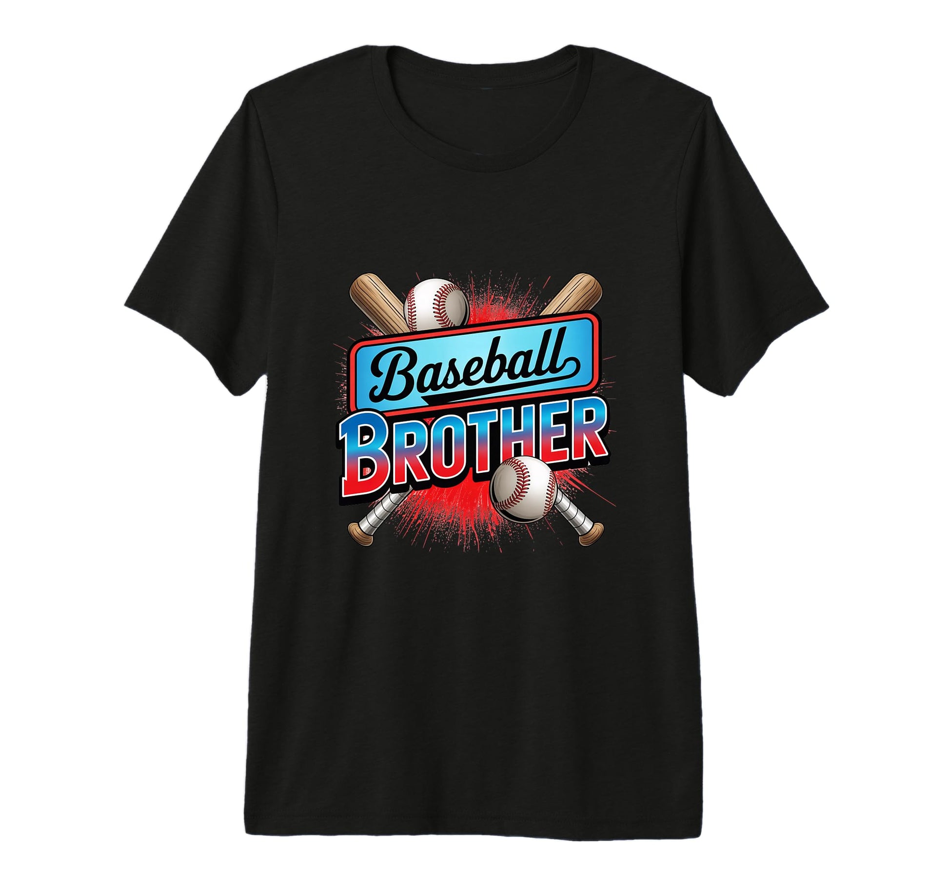 Baseball Brother Bats And Balls Tri Blend T-Shirt - Graphic Print Men Women - T-Shirt, Sweatshirt, Hoodie