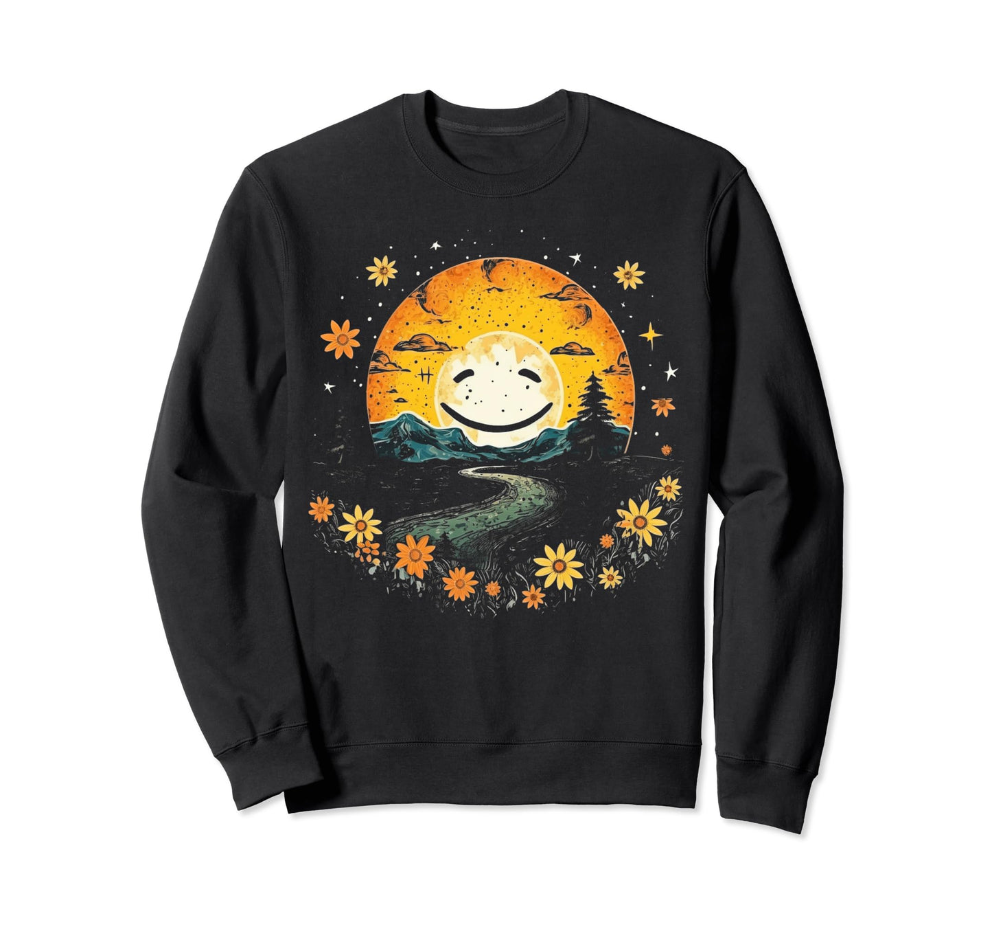 Sun Boho Groovy Sunshine Grunge 31 Sweatshirt - Minimalist Print for Adults - T-Shirt, Sweatshirt, Hoodie
