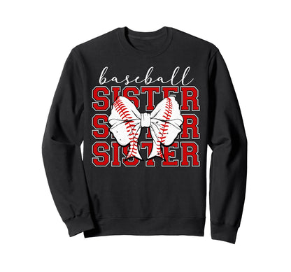 Baseball Sister Sport Lover Sister Sweatshirt - Minimalist Print Unisex - T-Shirt, Sweatshirt, Hoodie