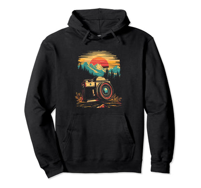 Photography Camera Mountain Nature Hoodie - Graphic Print Unisex - T-Shirt, Sweatshirt, Hoodie
