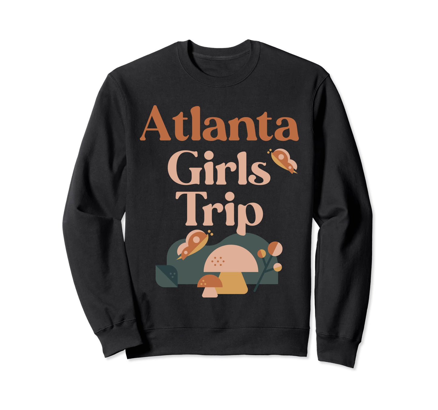 Atlanta Trip Matching Group Groovy Boho Sweatshirt - Unique Graphic Unisex - T-Shirt, Sweatshirt, Hoodie