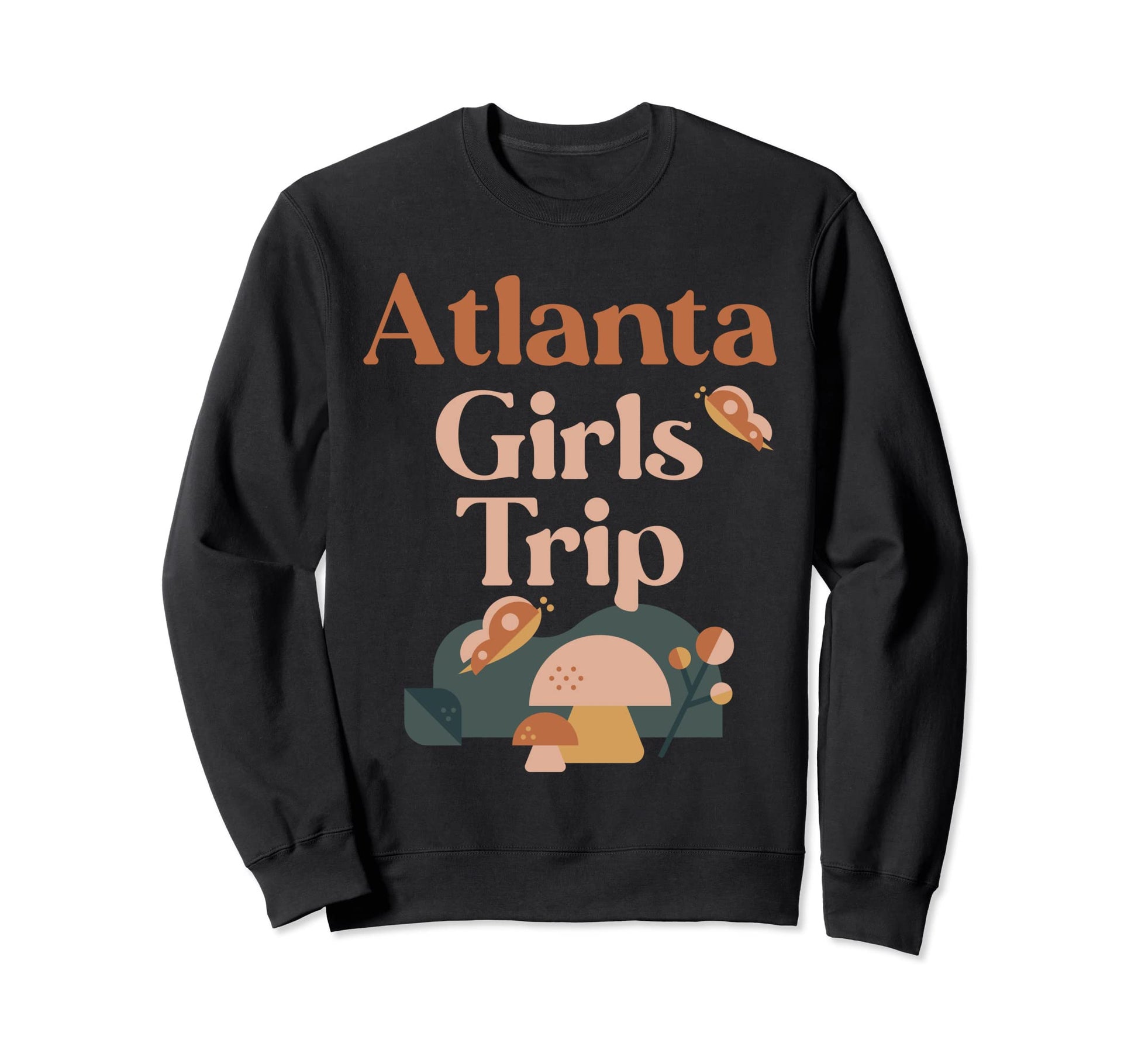 Atlanta Trip Matching Group Groovy Boho Sweatshirt - Unique Graphic Unisex - T-Shirt, Sweatshirt, Hoodie