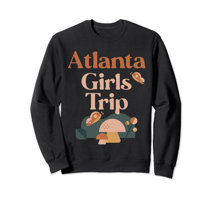 Atlanta Trip Matching Group Groovy Boho Sweatshirt - Unique Graphic Unisex - T-Shirt, Sweatshirt, Hoodie