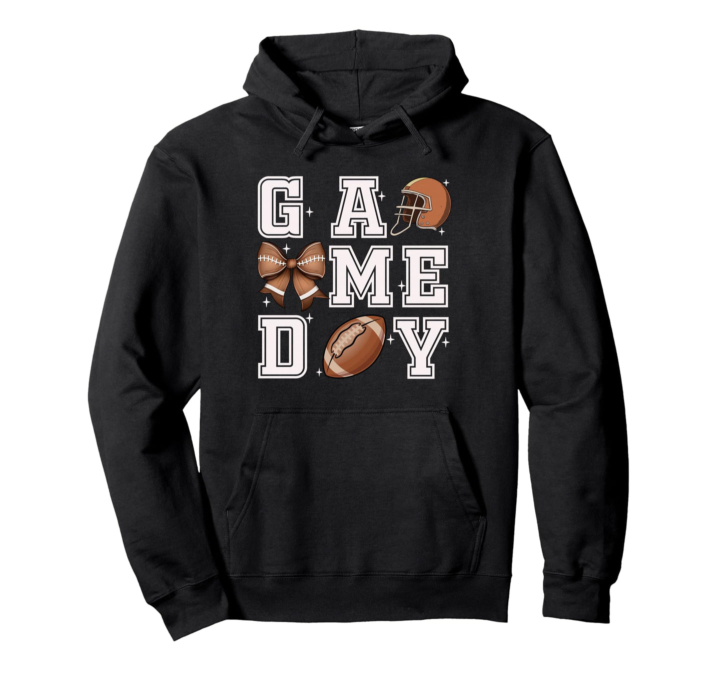 Football Coquette Bow Gameday Cheer Mom Hoodie - Novelty Apparel Unisex - T-Shirt, Sweatshirt, Hoodie