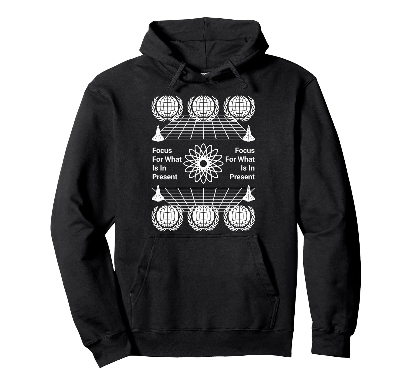 Focus What Is Present Aesthetic Edgy Hoodie - Fun Novelty Design Men Women - T-Shirt, Sweatshirt, Hoodie