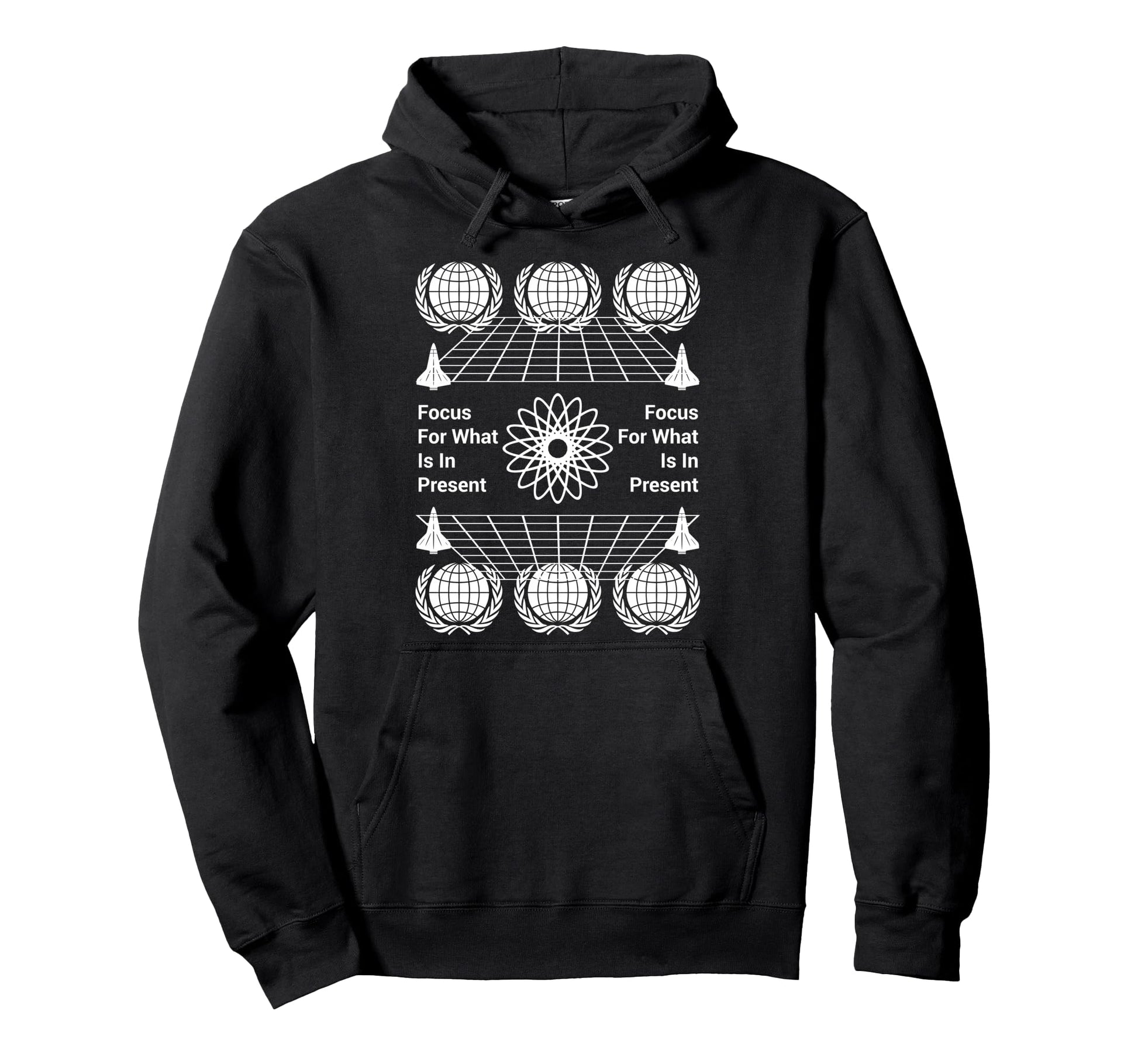 Focus What Is Present Aesthetic Edgy Hoodie - Fun Novelty Design Men Women - T-Shirt, Sweatshirt, Hoodie