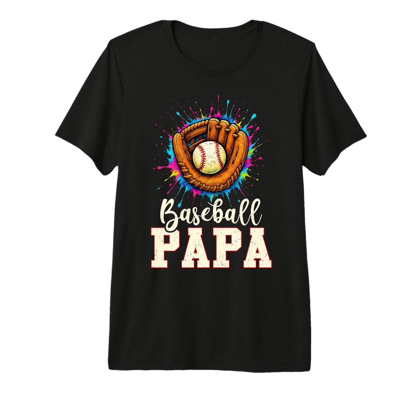 Baseball Papa Baseball Player Fathers T-Shirt - Minimalist Print Unisex - T-Shirt, Sweatshirt, Hoodie