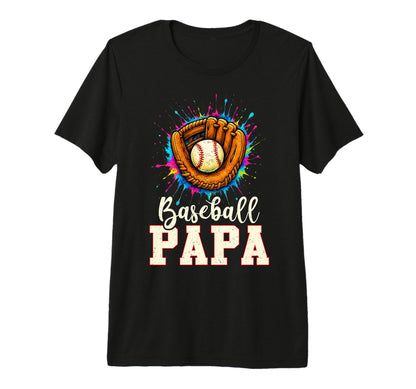 Baseball Papa Baseball Player Fathers T-Shirt - Minimalist Print Unisex - T-Shirt, Sweatshirt, Hoodie