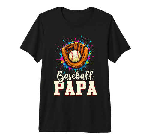 Baseball Papa Baseball Player Fathers T-Shirt - Minimalist Print Unisex - T-Shirt, Sweatshirt, Hoodie