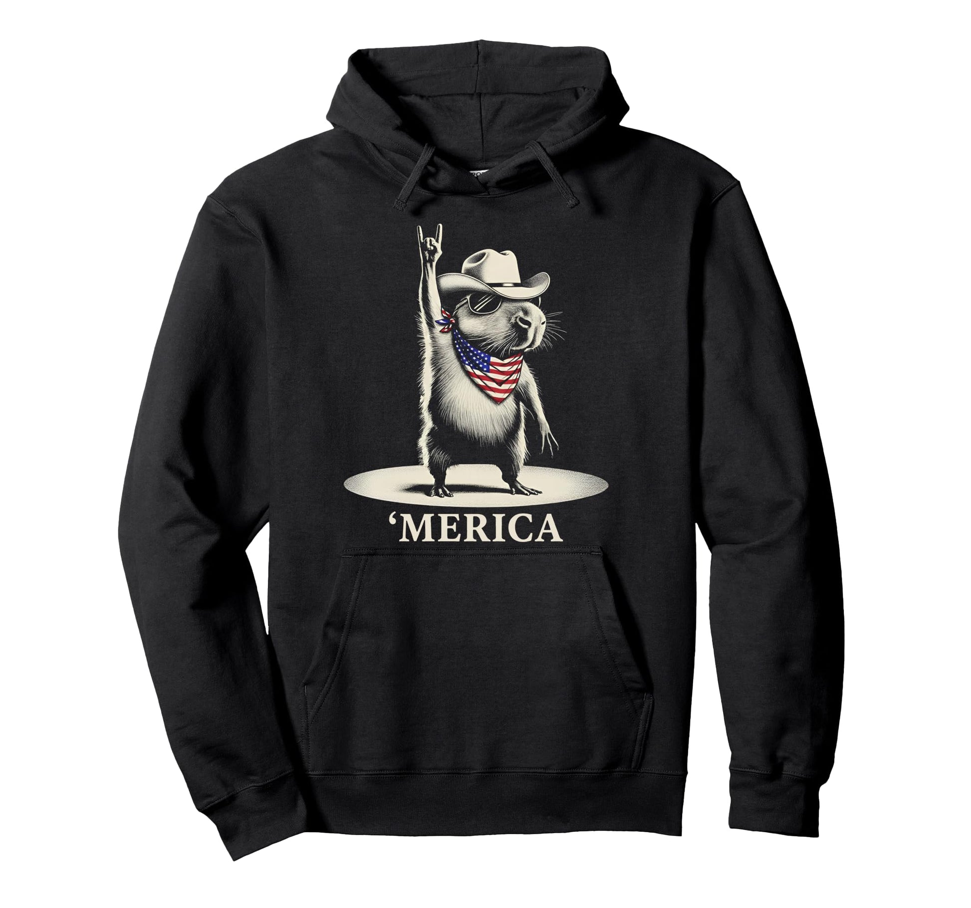Usa Merica Capybara 4Th July Funny Hoodie - Fun Novelty Design for Adults - T-Shirt, Sweatshirt, Hoodie