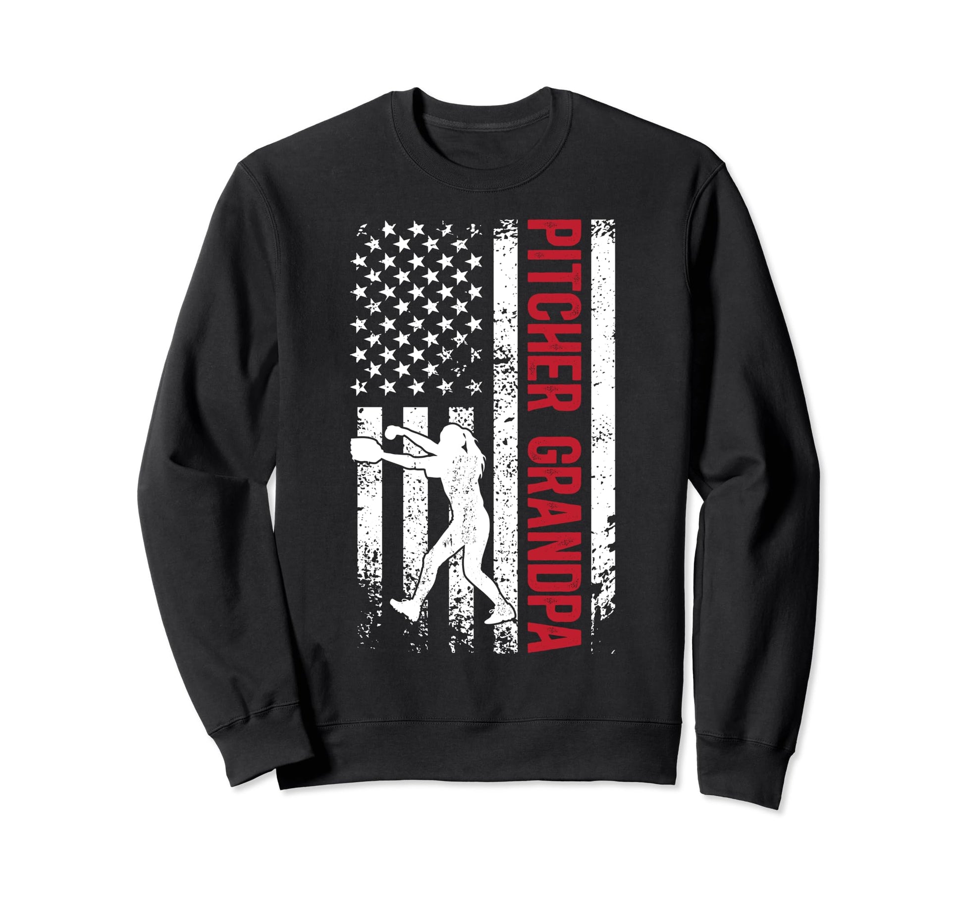 Baseball Pitcher Grandpa Baseball Sweatshirt - Graphic Print Men Women - T-Shirt, Sweatshirt, Hoodie